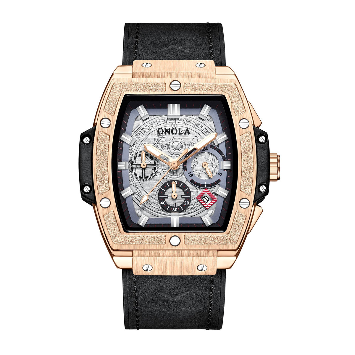 Men's Waterproof Quartz Watch with Leather