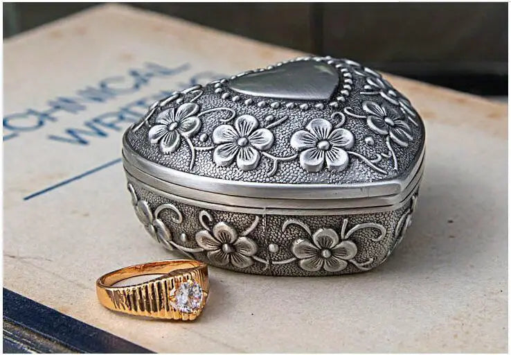 Vintage Jewelry Box for Necklaces, Earrings, and Rings