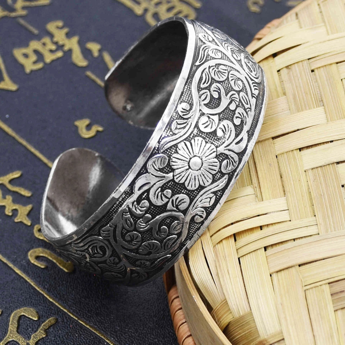 Wide Sterling Silver Bracelet for Men