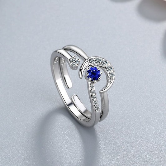 Star Moon Cold Wind Tail Ring