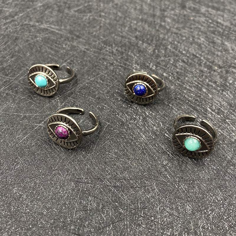 Natural Stone Fashion Eye Ring