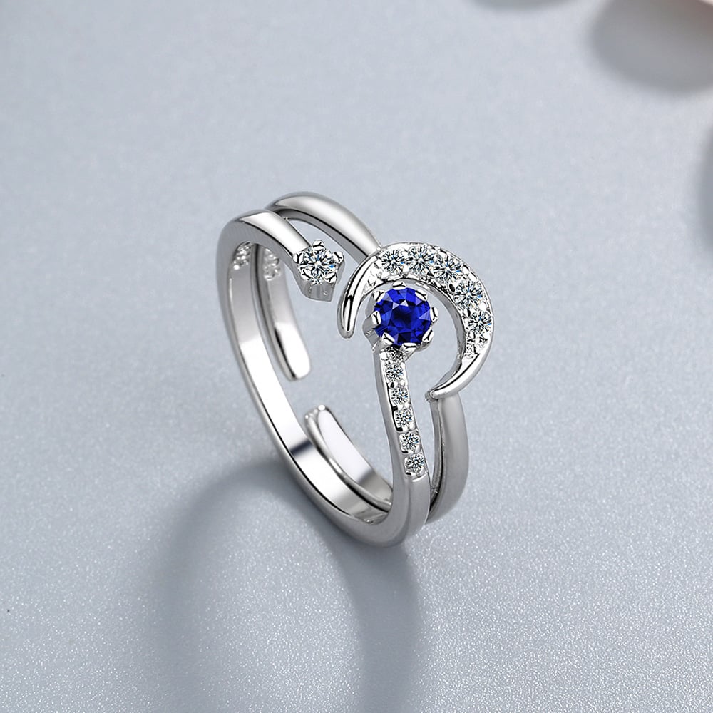 Star Moon Cold Wind Tail Ring