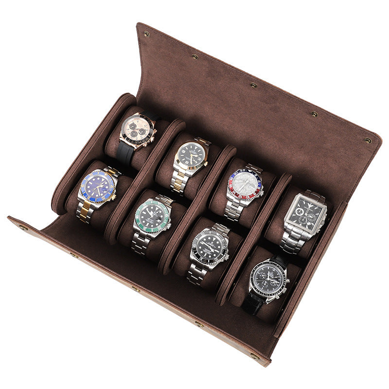 Vintage Crazy Horse Leather Watch Storage Box