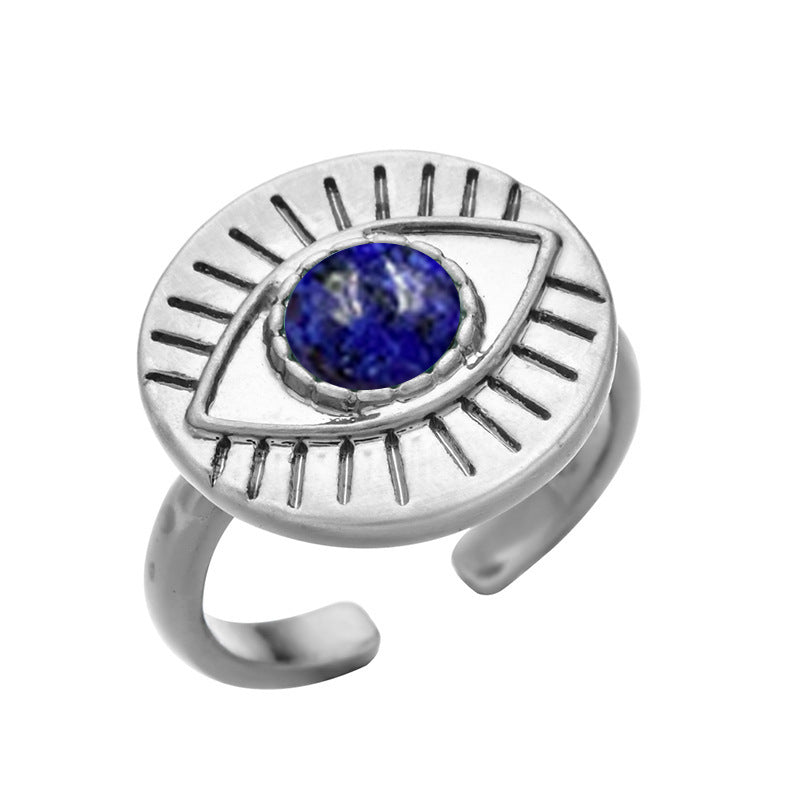 Natural Stone Fashion Eye Ring
