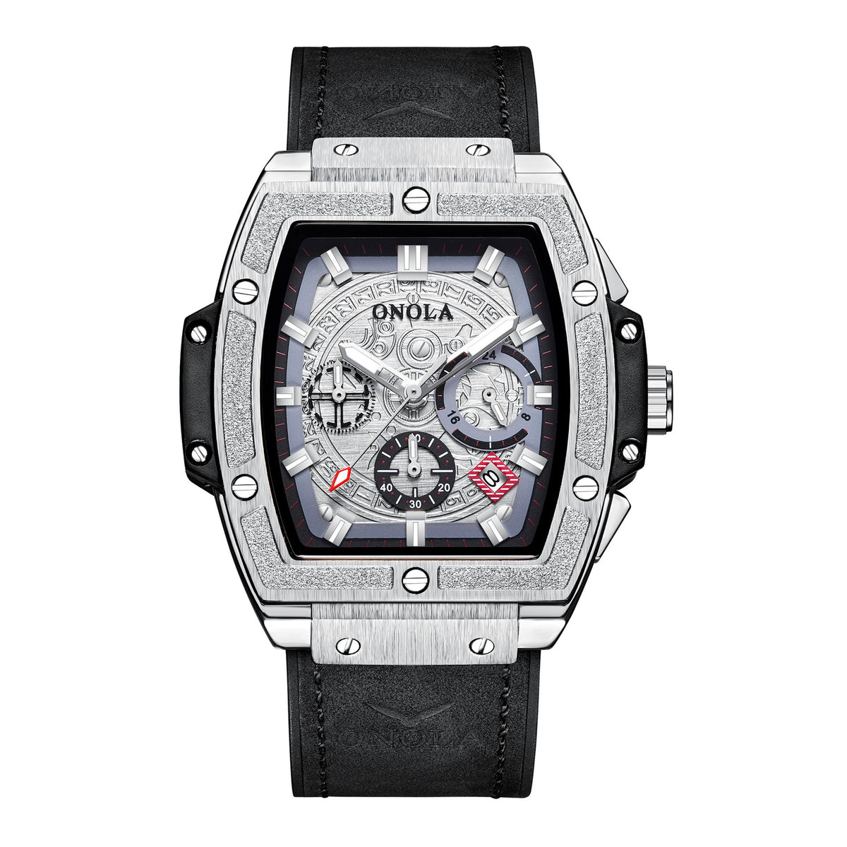 Men's Waterproof Quartz Watch with Leather