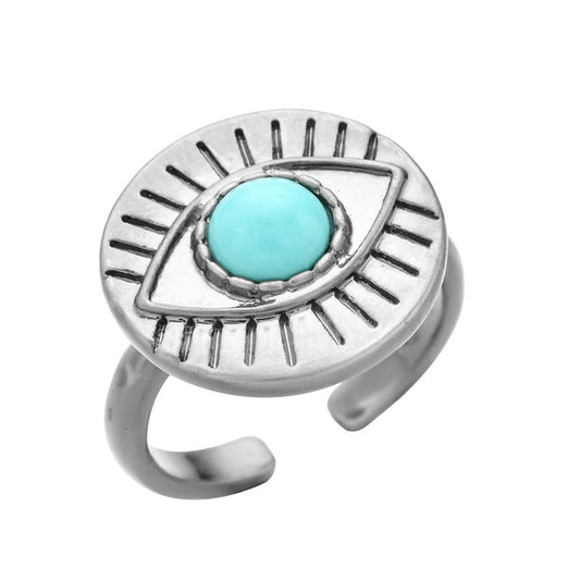 Natural Stone Fashion Eye Ring