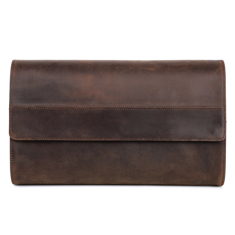 Vintage Crazy Horse Leather Watch Storage Box