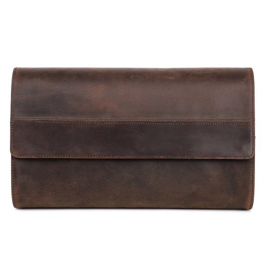 Vintage Crazy Horse Leather Watch Storage Box